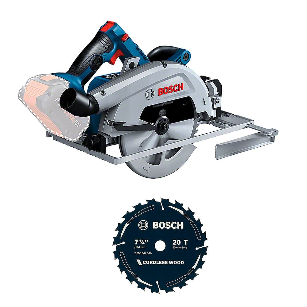 Sierra Circular Bosch GKS 18V-68 GC 1800W 18V SB, con disco