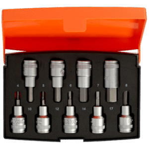 Juego de bocallaves de 1/2" con puntas hexagonales (9 piezas)  S9HEX