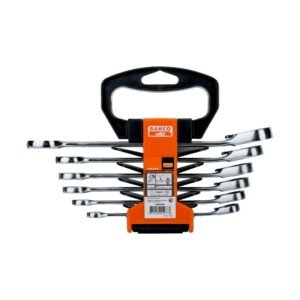 Juego de llaves combinadas con crique métricas - 6 piezas/soporte de plástico  1RM/6