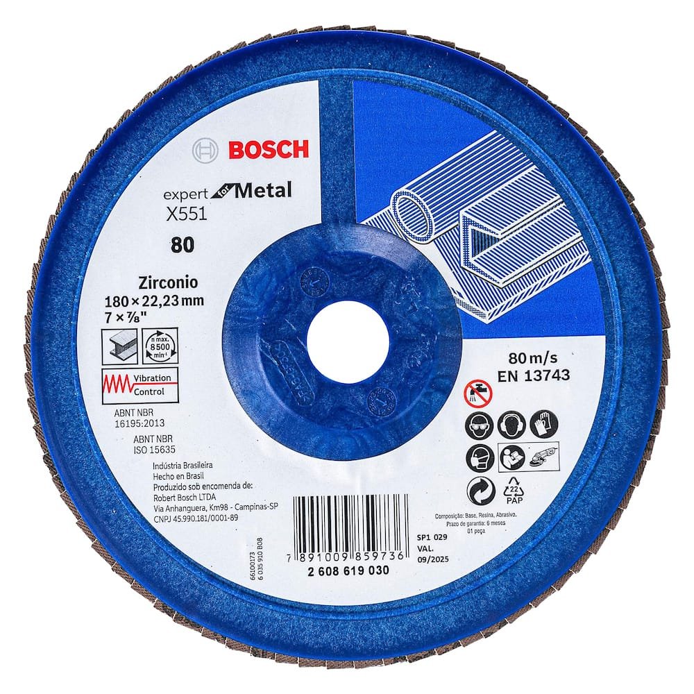 Disco Flap Bosch Expert for Metal 180mm G80