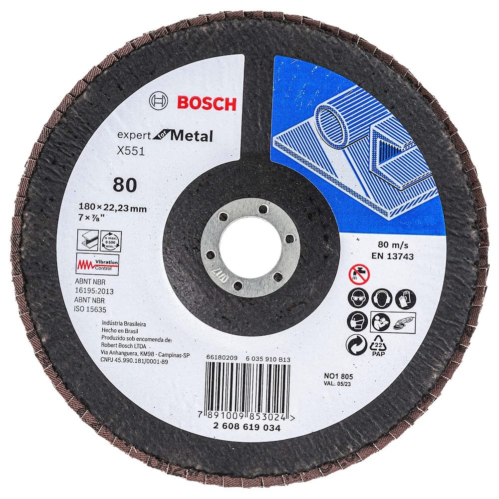 Disco Flap Bosch Expert for Metal 180mm G80