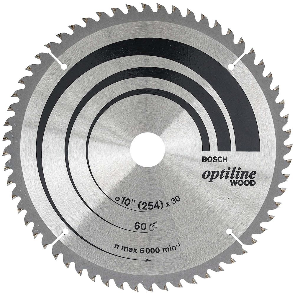 Disco de sierra circular Bosch Optiline Wood 254x30mm 60D
