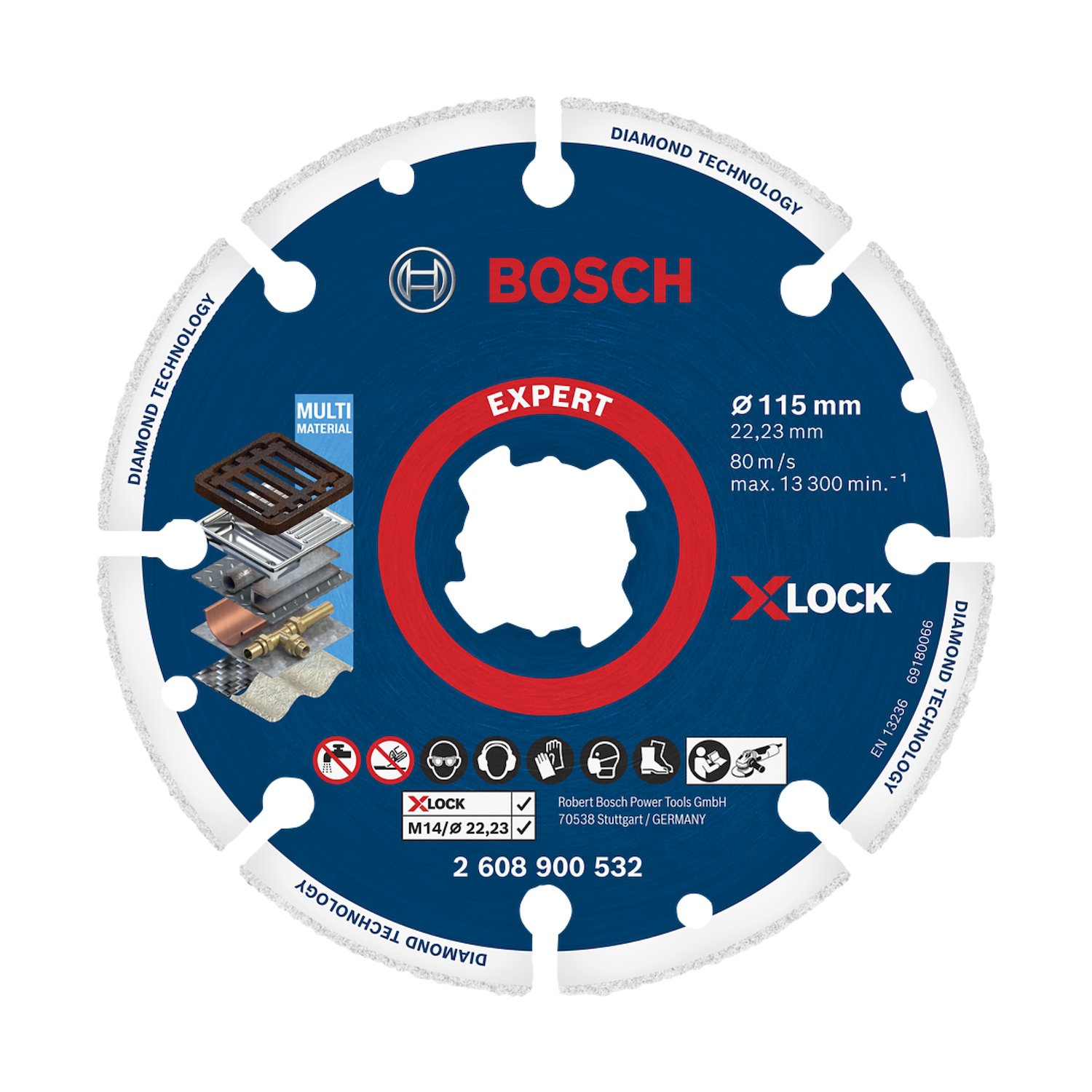 Disco Diamantado Para Metal Bosch X-lock 115mm