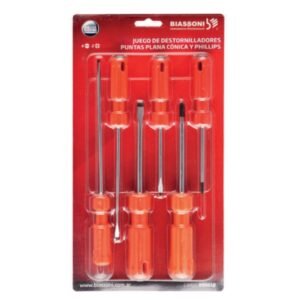 JUEGO DE DESTORNILLADORES PROFESIONALES - EN SET - 3PC/3PH - 6 PZS -995019 - Biassoni