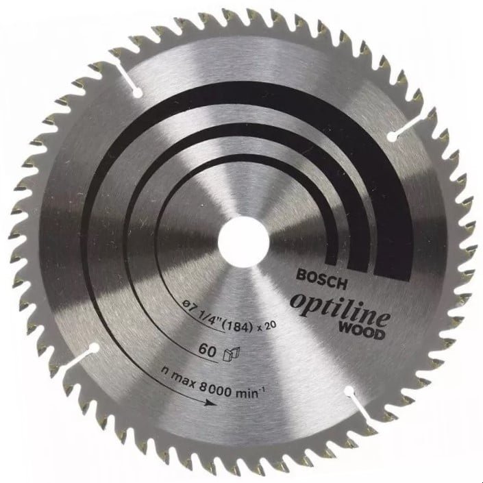 DISCOS DE SIERRA CIRCULAR - 184MM 7 1/4'' - 60 DIENTES ATB - OPTILI