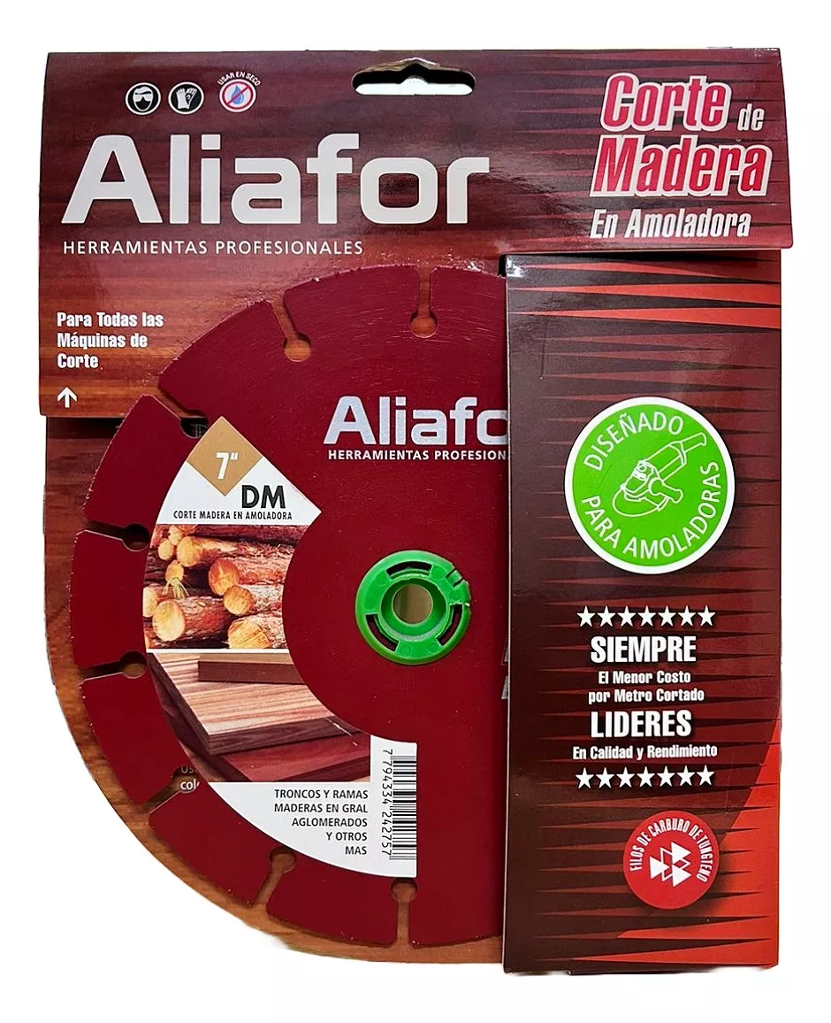 DM-7 Disco de corte para madera 180mm Aliafor - 7"