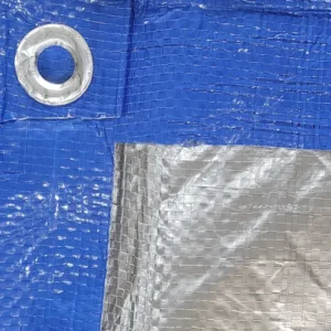 RAFIA LAMINADA OJAL 120G 1,5 (POR METRO) AZUL/PLATA