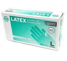 GUANTES DE LATEX DESCARTABLES TALLE 9/L NATURAL