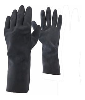 GUANTES DE LÁTEX USO INDUSTRIAL NEGRO. TALLE XL