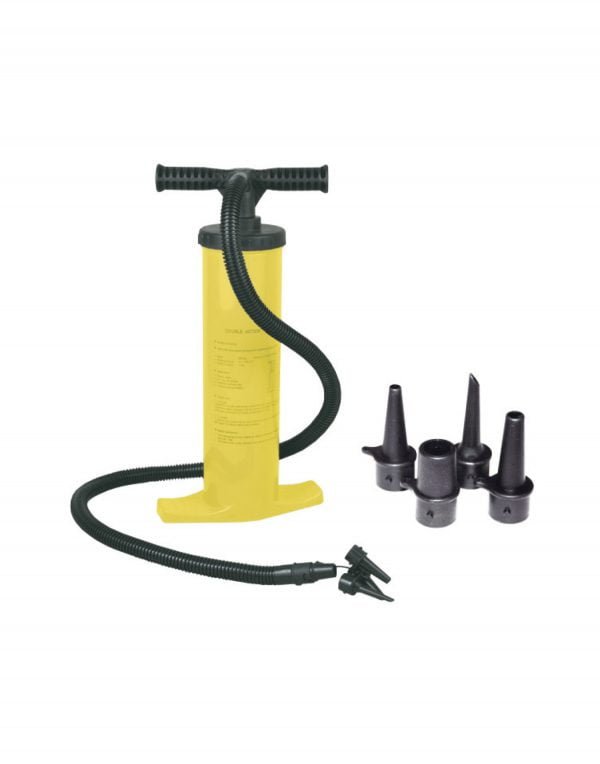 INFLADOR DOBLE ACCION, 1400CC, INFLA Y DESINFLA, C/3 ADAPTADORES