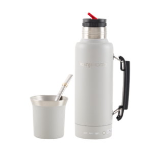 Termo eléctrico con mate + bombilla T-MATE KANJIHOME BLANCO