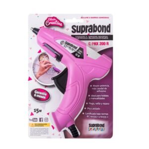 Pistola Encoladora Suprabond Hot Melt Modelo Hx 200 Rosa
