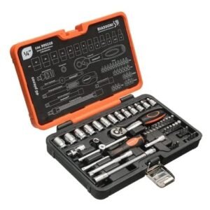 JUEGO DE TUBOS - BOCALLAVES PROFESIONALES DE 1/4" - 46 PIEZAS