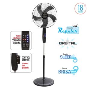 VENTILADOR PIE 18" DIGITAL/TIMER - LILIANA