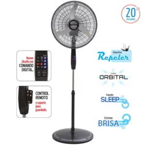 VENTILADOR DE PIE 20"- DIGITAL/TIMER - LILIANA