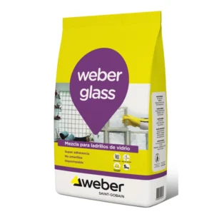 WEBER GLASS 5 KG  - BLANCO - PEGAMENTO PARA LADRILLOS DE VIDRIO
